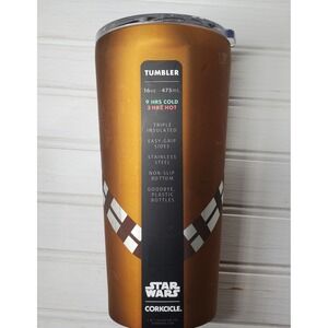 Star Wars Corkcicle Tumbler: Chewbacca- Triple-Insulated Stainless. 16 oz. NEW!